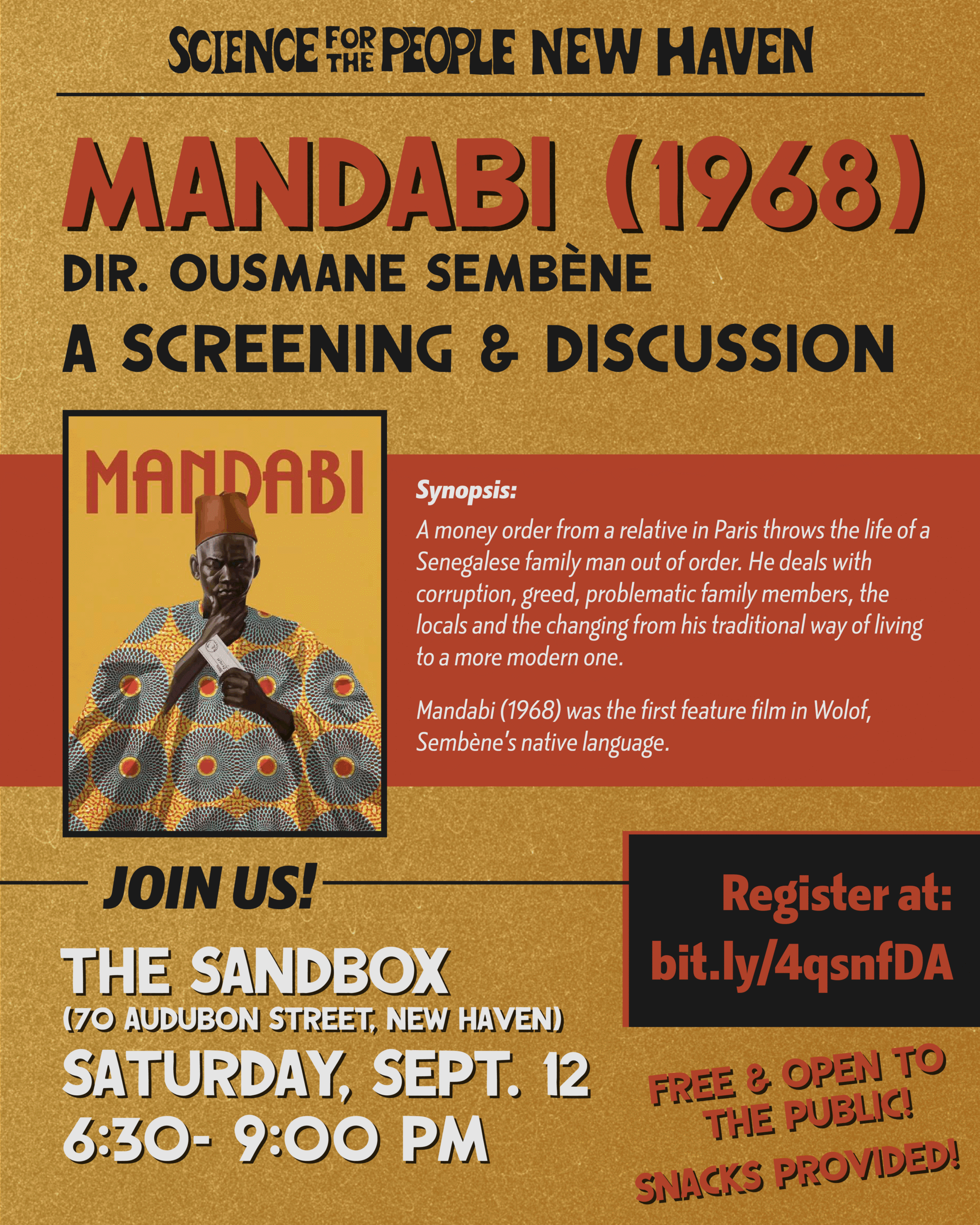 Mandabi (1968) Film Screening and Discussion